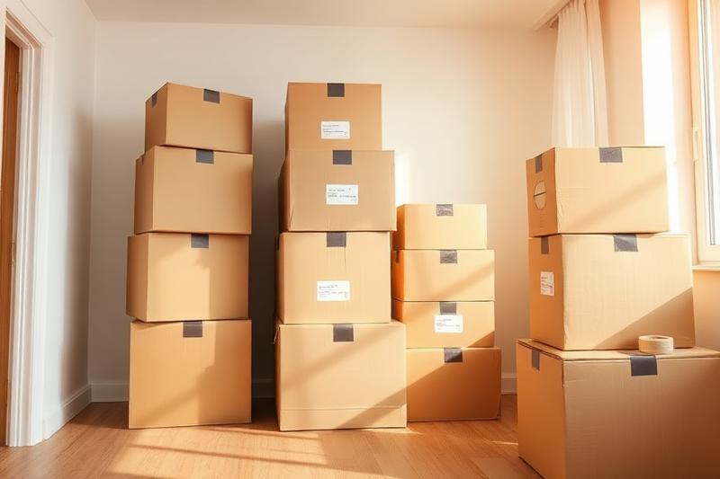 Muuttolaatikot pakattuna – muuton hinta Suomessa